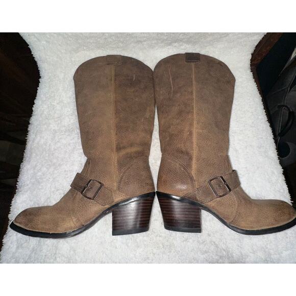 DURANGO WOMENS PHILLY TURN DOWN BOOTS BROWN / DENIM SIZE 6m - Picture 6 of 11